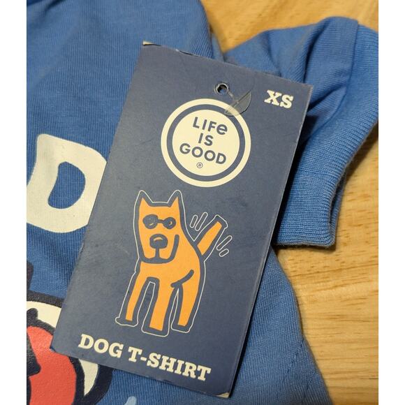 Life is Good "Good Buoy" Pet Dog T-shirt Short Sleeve Crew Neck Blue Tee Size XS - Picture 6 of 6
